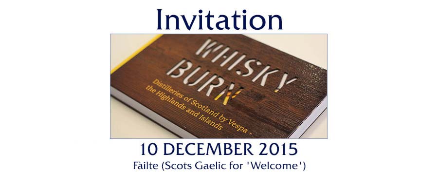 Invitation to Whisky Burn Launch Event Amsterdam