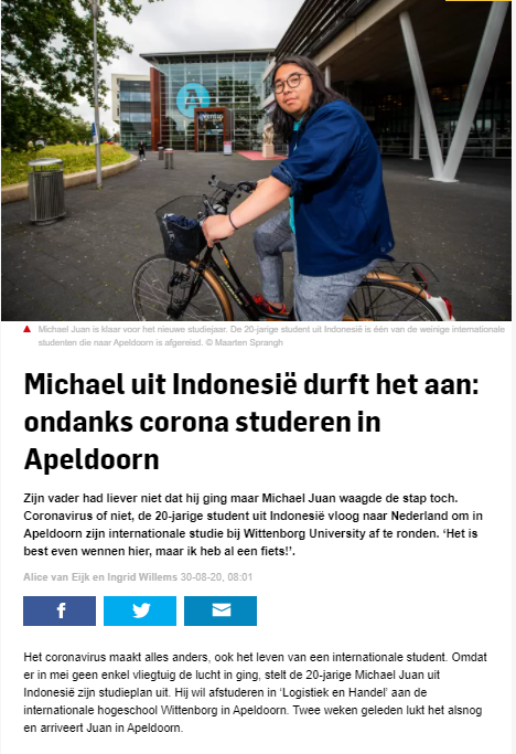 One International Student on Why He Decided to Study in Netherlands Despite COVID-19