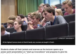 BBC Reports Dutch Language Besieged by English at the Unis
