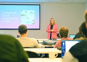 Guest Lecture Sheds Light on Intersections Between Intellectual Property and AI 